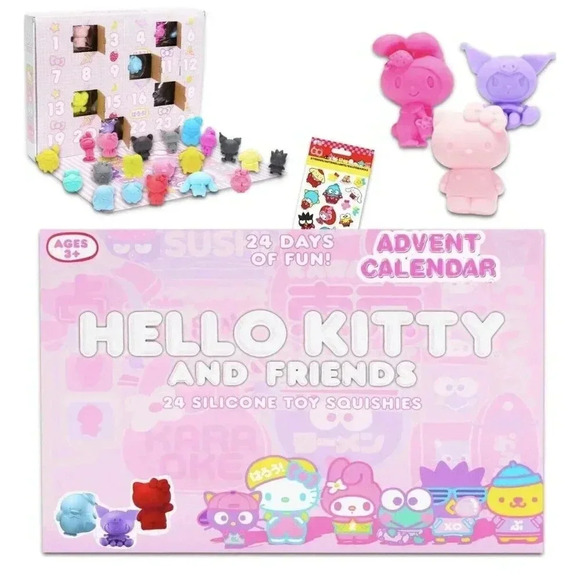 UCC Sanrio Hello Kitty & Friends Advent Calendar Set 24 Days Toy Squishies PINK - Picture 9 of 10